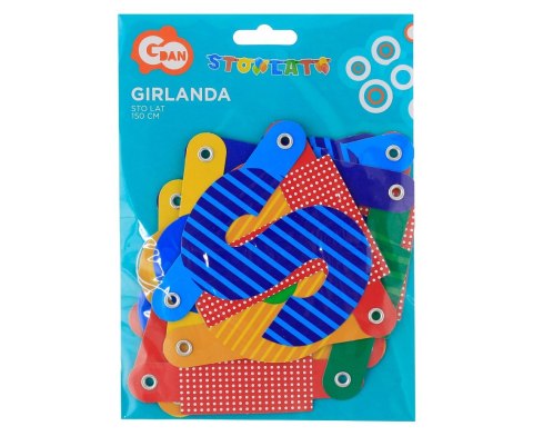 Girlanda papierowa 1,5m 100 LAT