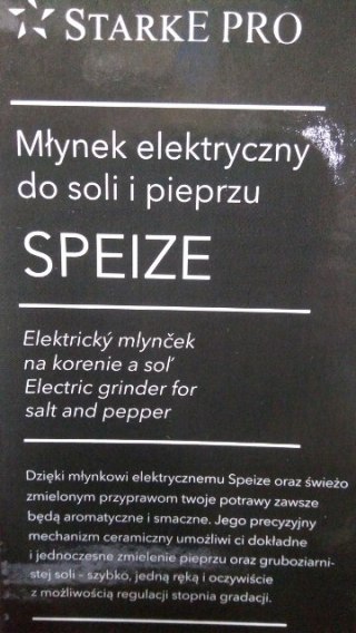 Młynek elektryczny do soli i pieprzu STARKE