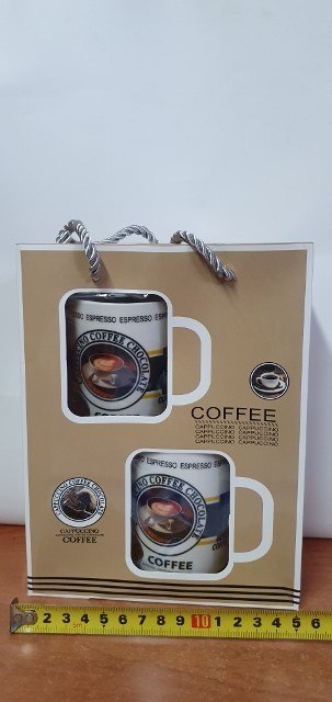 Kpl.2 kubków+łyżeczki w torebce COFFEE 12-006