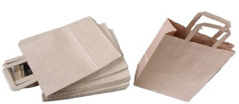 Torebka papierowa z uszami 25szt SZARA 25 x 15 x 32 cm 3826