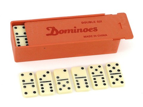 Gra domino w plastikowym pudełku 15x5x3,5cm