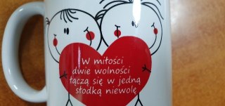 Kubek w torebce W MIŁOŚCI DWIE WOLNOŚCI .........