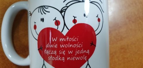 Kubek w torebce W MIŁOŚCI DWIE WOLNOŚCI .........