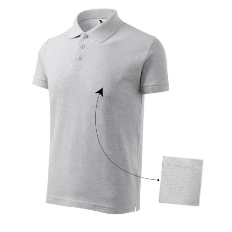 Koszulka polo Malfini Cotton M MLI-21203 jasnoszary melanż