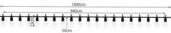 Girlanda ogrodowa 10m 24V IP44