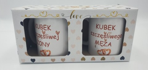 Komplet 2 kubków ŻONA / MĄŻ SZCZĘŚLIWI