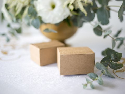 Pudełka z papieru ECO kraft 6x5,5x3,5cm 10szt. | PUDP24