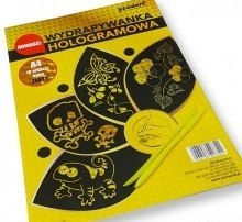 Wydrapywanka hologramowa A4 a'10 ZŁOTA + 2 rylce