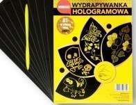 Wydrapywanka hologramowa A5 ZŁOTA a'10 + rylec