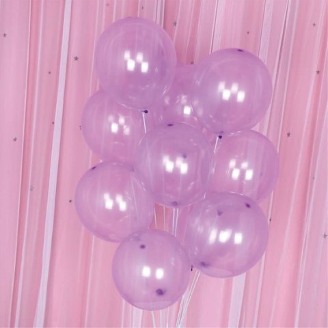 Balon fioletowy transparentny 10cali 12szt 400368