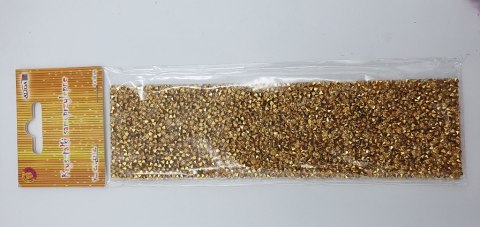 Dżety kryształki złote samoprzylepne arkusz 5x18cm | JET-4522 Dżety kryształki złote samoprzylepne arkusz 5x18cm | JET-4522