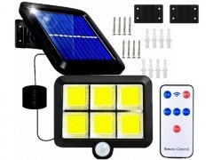 Lampa solarna 120led czujnik ruchu zmierzch+pilot