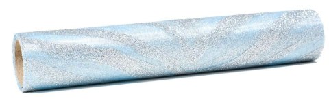 Materiał niebieski zdobiony brokatem srebrnym | SRB-2965 Materiał niebieski zdobiony brokatem srebrnym | SRB-2965