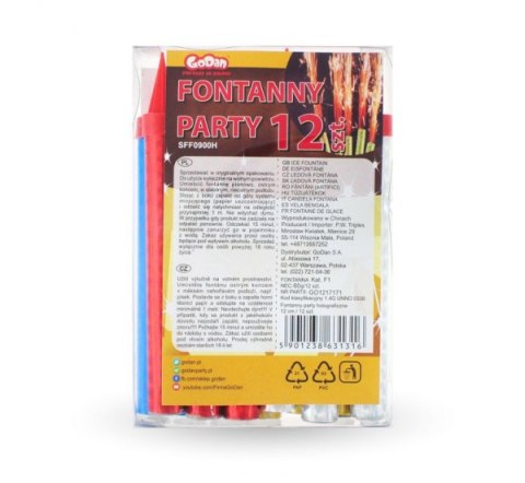 Fontanny party holograficzne 12 cm 12 szt. | SFF0900H