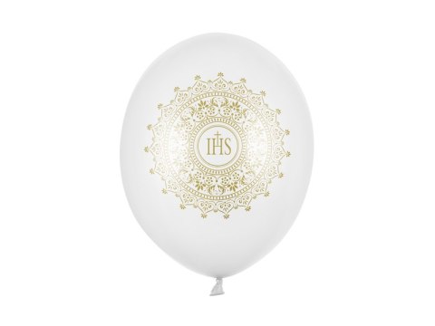 Balony 30cm, IHS, Metallic Pure White 50szt BALONY 50szt SB14M-110-008