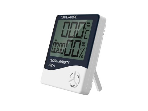 Termometr elektroniczny lcd wew. zegar data alarm 01102