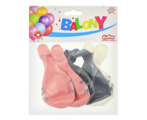 Balony Premium Witaj w domu różowe 12" 6szt.