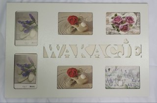 Ramka na 6 zdjęć 59x39cm WAKACJE