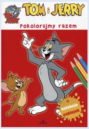 Książeczka kolorowanka + naklejki TOM I JERRY