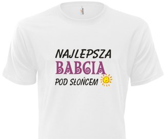 Koszulka biała NAJLEPSZA BABCIA POD SŁOŃCEM KOB68