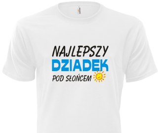 Koszulka biała NAJLEPSZY DZIADEK POD SŁOŃCEM KOB 65