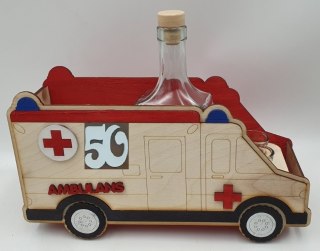 Karafka AMBULANS + 6 kieliszków 50 urodziny