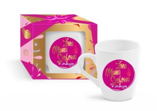 Kubek baryłka Żona Mama Szefowa 300ml Pink Vibes