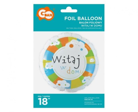 Balon foliowy Witaj w domu 18" | FG-OWWD