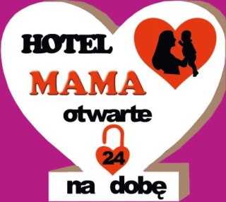 Serce stojące 12x11cm HOTEL MAMA OTWARTE SERCE MDF05