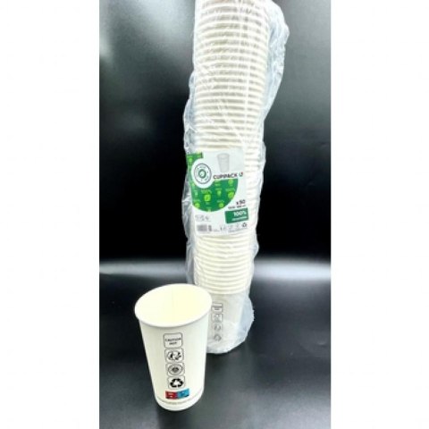 Kubek papierowy biały 350ml 50szt. | 0255