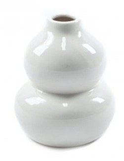 Wazon biała porcelana 8x9,5cm