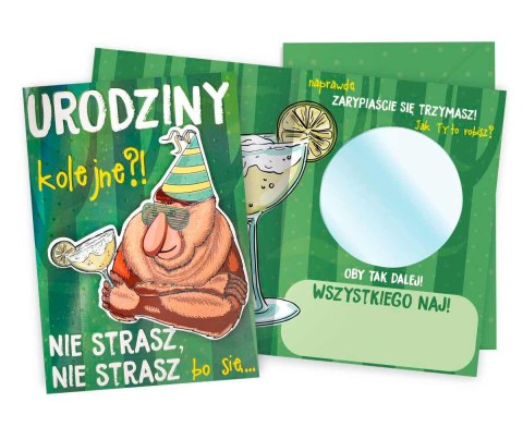 Karnet urodziny nie strasz, nie strasz, lusterko DK-959