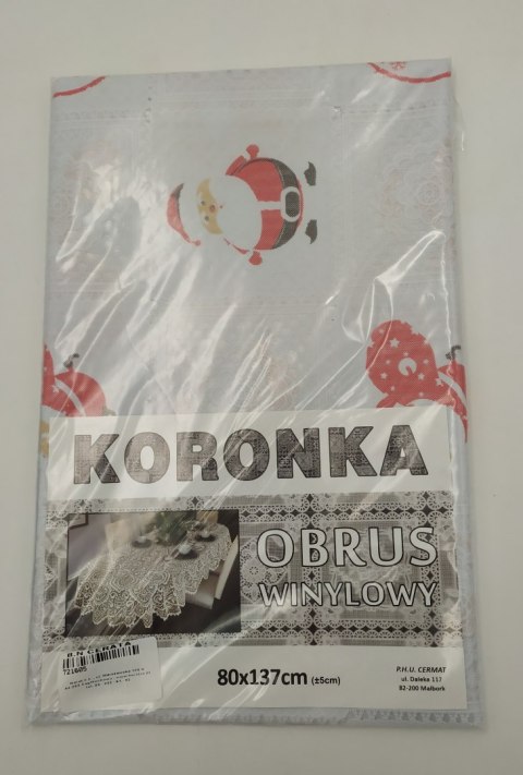 Obrus koronka Boże Narodzenie 80x137 cm