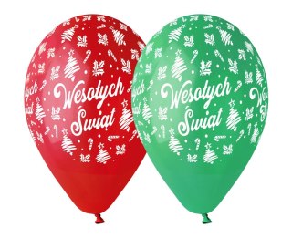 Balony 5szt. WESOŁYCH ŚWIĄT GS120/WS