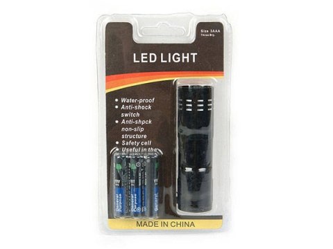 Mini latarka 9 led latarki 15-9 diodowa brelok