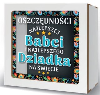 Skarbonka 17,5 x 17,5cm Najlepsza Babcia i najlepszy Dziadek na świecie