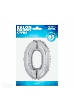 Balon cyfra ,,0'' 92 cm srebrny FG-C85S0