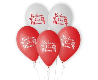 Balony Kocham Cię Mamo 30 cm 5 szt.