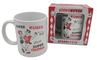 Kubek ceramiczny w ozdobnym opakowaniu "Super Kubek Super Chłopaka"