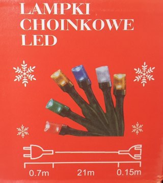 Lampki choinkowe 300 LED białe zimne L-160BZ