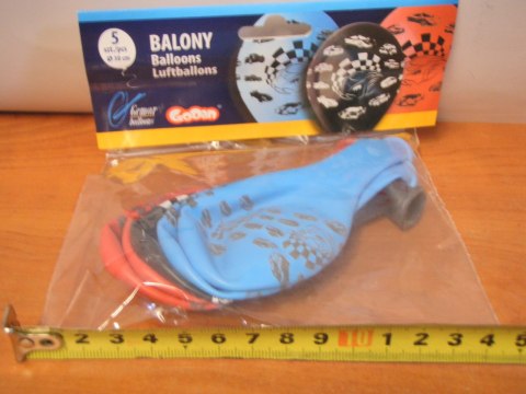 Balony 5szt SAMOCHODY 12'' GB/PG31