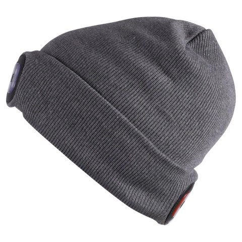 Czapka z latarką beanie szara