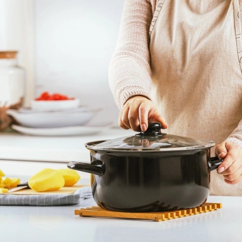 Garnek do frytek emaliowany z sitkiem i pokrywką 24,5 cm, 4 l