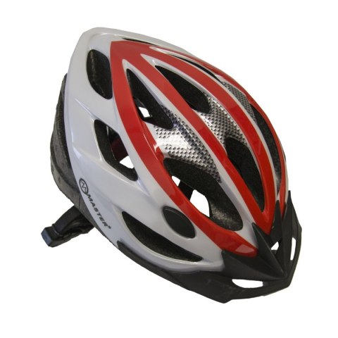 Kask Rowerowy MASTER Force M Czerwono-Biały