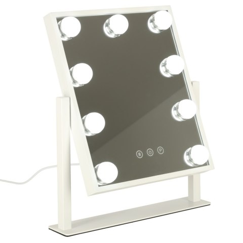 Lusterko do makijażu kosmetyczne podświetlane LED Hollywood z 9 żarówkami USB 25 x 30 cm Lusterko do makijażu kosmetyczne podświetlane LED Hollywood z 9 żarówkami USB 25 x 30 cm