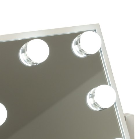 Lusterko do makijażu kosmetyczne podświetlane LED Hollywood z 9 żarówkami USB 25 x 30 cm Lusterko do makijażu kosmetyczne podświetlane LED Hollywood z 9 żarówkami USB 25 x 30 cm