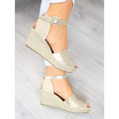 Sandały espadryle na koturnie eVento W EVE68A złote Sandały espadryle na koturnie eVento W EVE68A złote