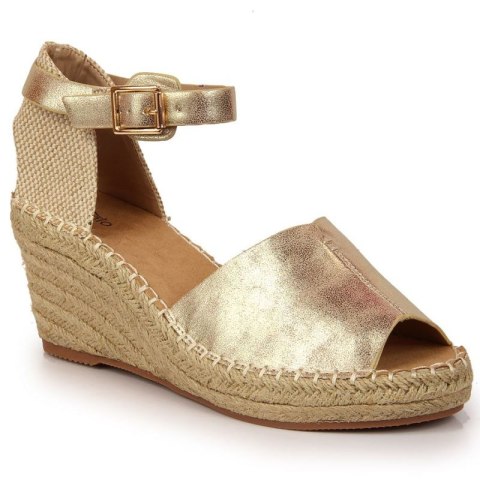 Sandały espadryle na koturnie eVento W EVE68A złote Sandały espadryle na koturnie eVento W EVE68A złote