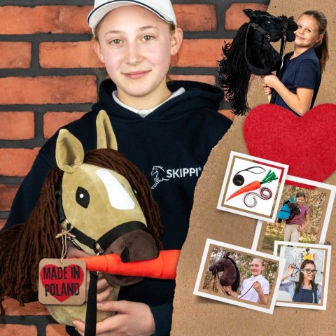 Hobby Horse Skippi - Karmel - duży koń na kiju - A3 - kantar w zestawie Hobby Horse Skippi - Karmel - duży koń na kiju - A3 - kantar w zestawie