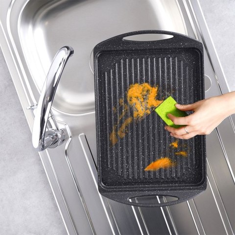 PŁYTA GRILLOWA GRANITOWA PROSTOKĄTNA PATELNIA PŁYTA GRILLOWA GRANITOWA PROSTOKĄTNA PATELNIA
